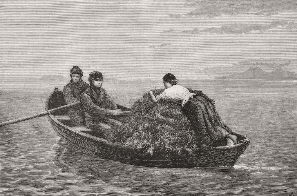PORTRAITS. The bracken boat 1869 old antique vintage print picture